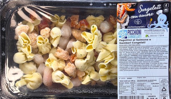 Fagottini al Salmone e Gamberi Congelati